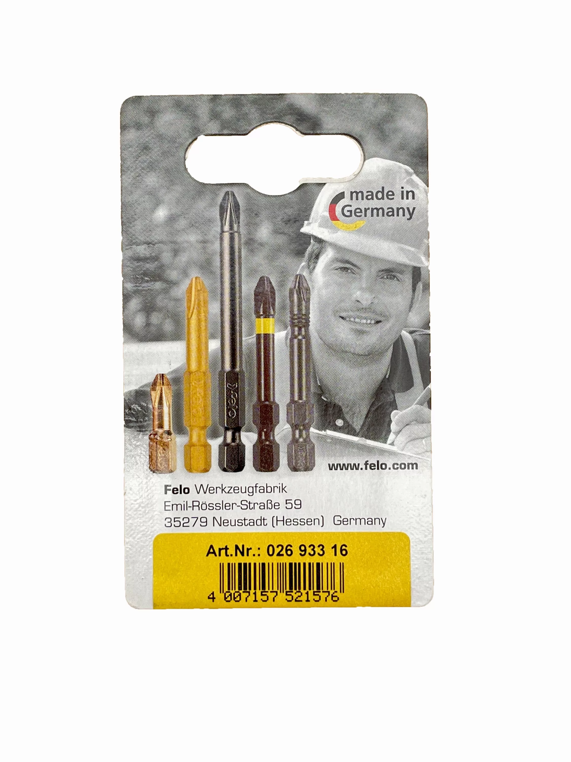 Felo Биты TX15/TX20/TX25 25мм, серия Industrial, 3 шт в блистере 02693316