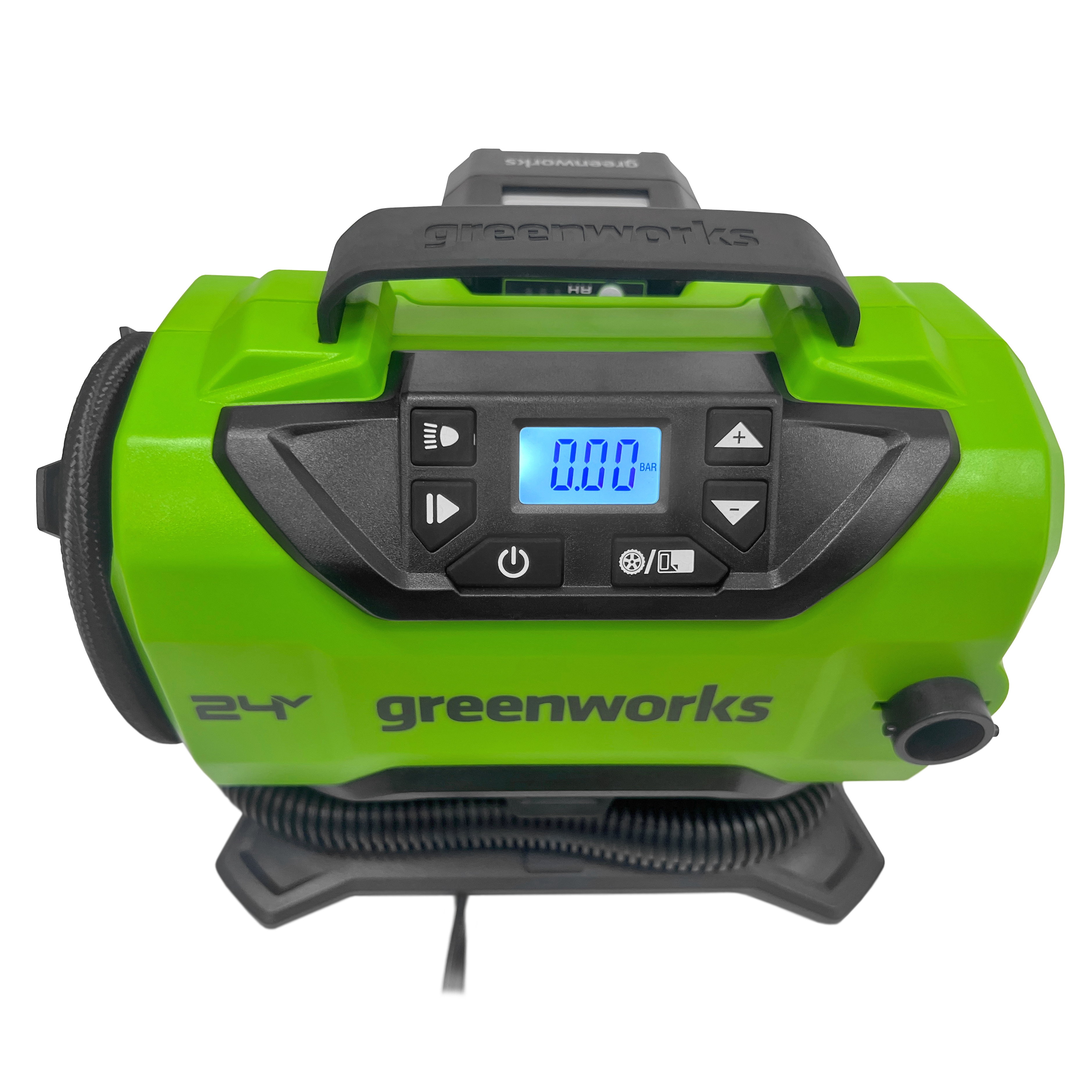 Компрессор автомобильный аккумуляторный Greenworks 24V/12V ACG301 3400807, без АКБ и ЗУ