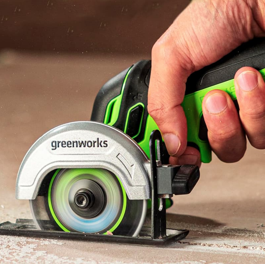 Углошлифовальная машина (болгарка) 76 мм аккумуляторная Greenworks 24V GD24UCS 3402007, бесщеточная, без АКБ и ЗУ