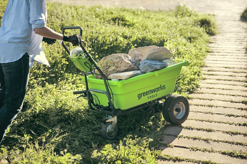 Садовая тележка самоходная Greenworks 106 л 40V G40GC, без АКБ и ЗУ