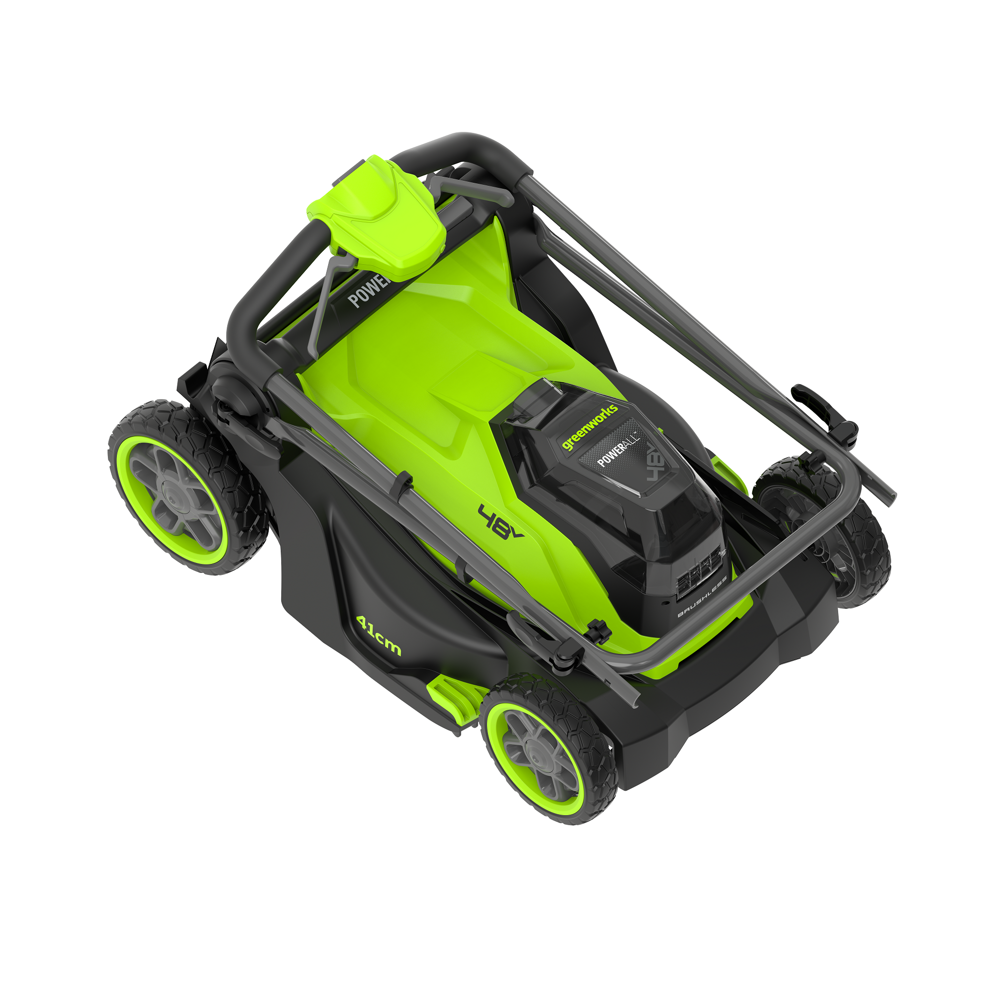 Газонокосилка аккумуляторная 41 см Greenworks 2х24V (48V) GD24X2LM411 2520907, бесщеточная, без АКБ и ЗУ