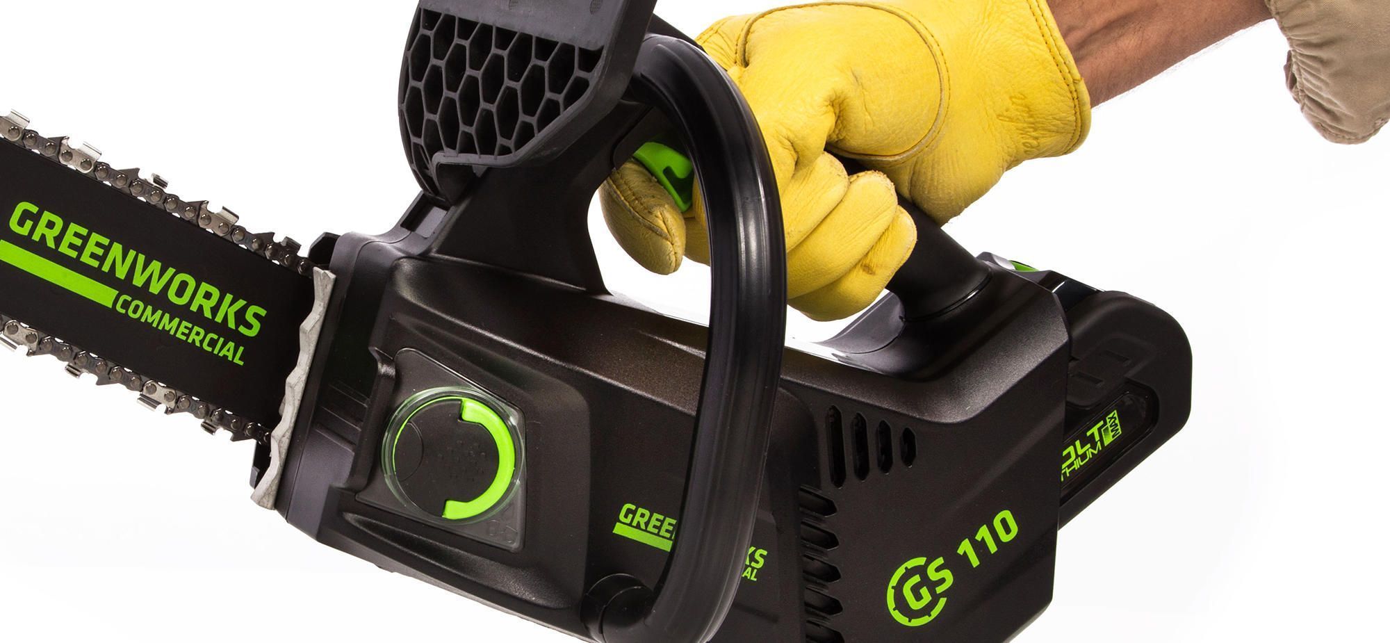 Одноручная пила аккумуляторная цепная Greenworks 25 см 40V GD40TCS 2003807, бесщёточная, без АКБ и ЗУ