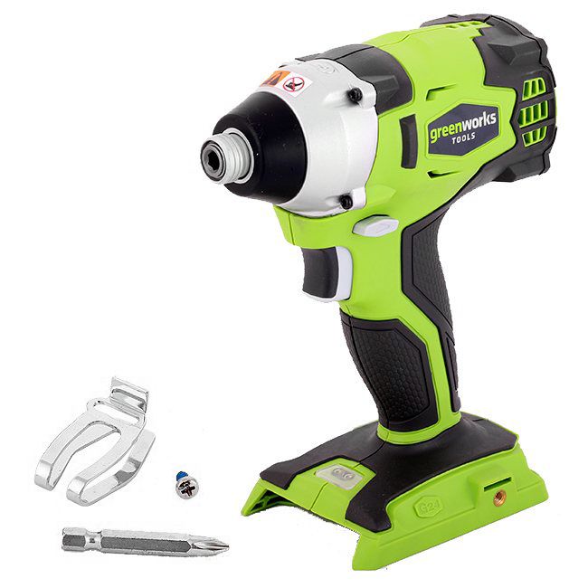 Винтовёрт импульсный аккумуляторный Greenworks 24V GD24ID, бесщёточный