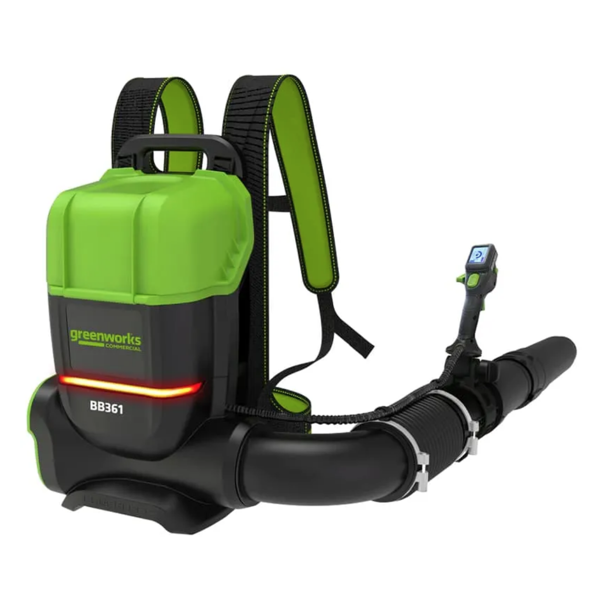 Воздуходув аккумуляторный, ранцевый Greenworks 82V GD82BP2 2408307, бесщеточный, без АКБ и ЗУ