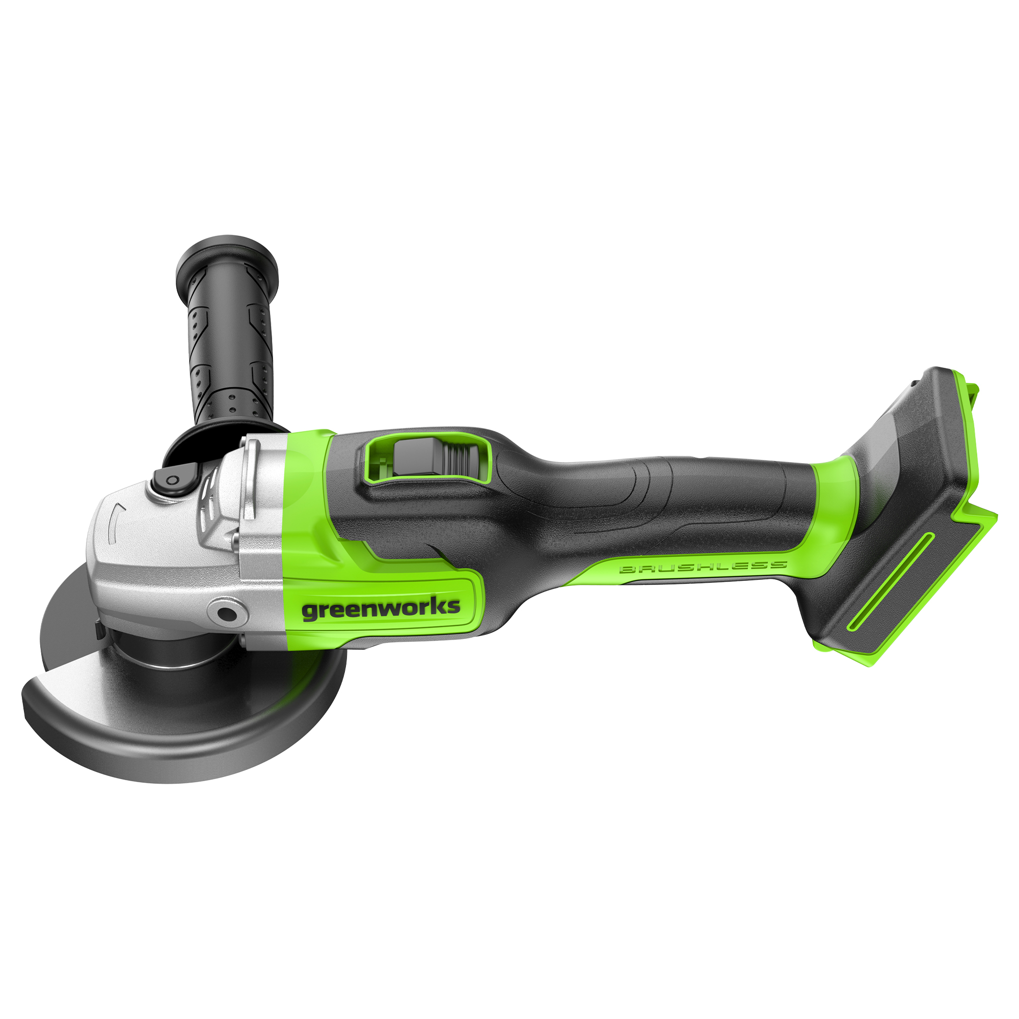 Угловая шлифмашинка (болгарка) 125 мм аккумуляторная Greenworks 24V GD24AG 3200207, бесщеточная, без АКБ и ЗУ