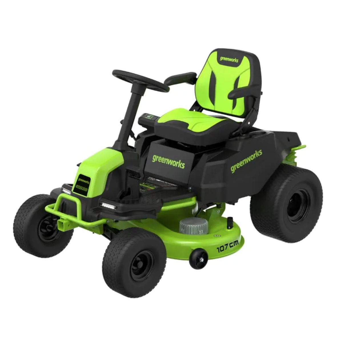 Газонокосилка аккумуляторная самоходная с сиденьем 107 см Greenworks CrossoverT GC82LT107 7404507 82V, бесщёточная, без АКБ и ЗУ