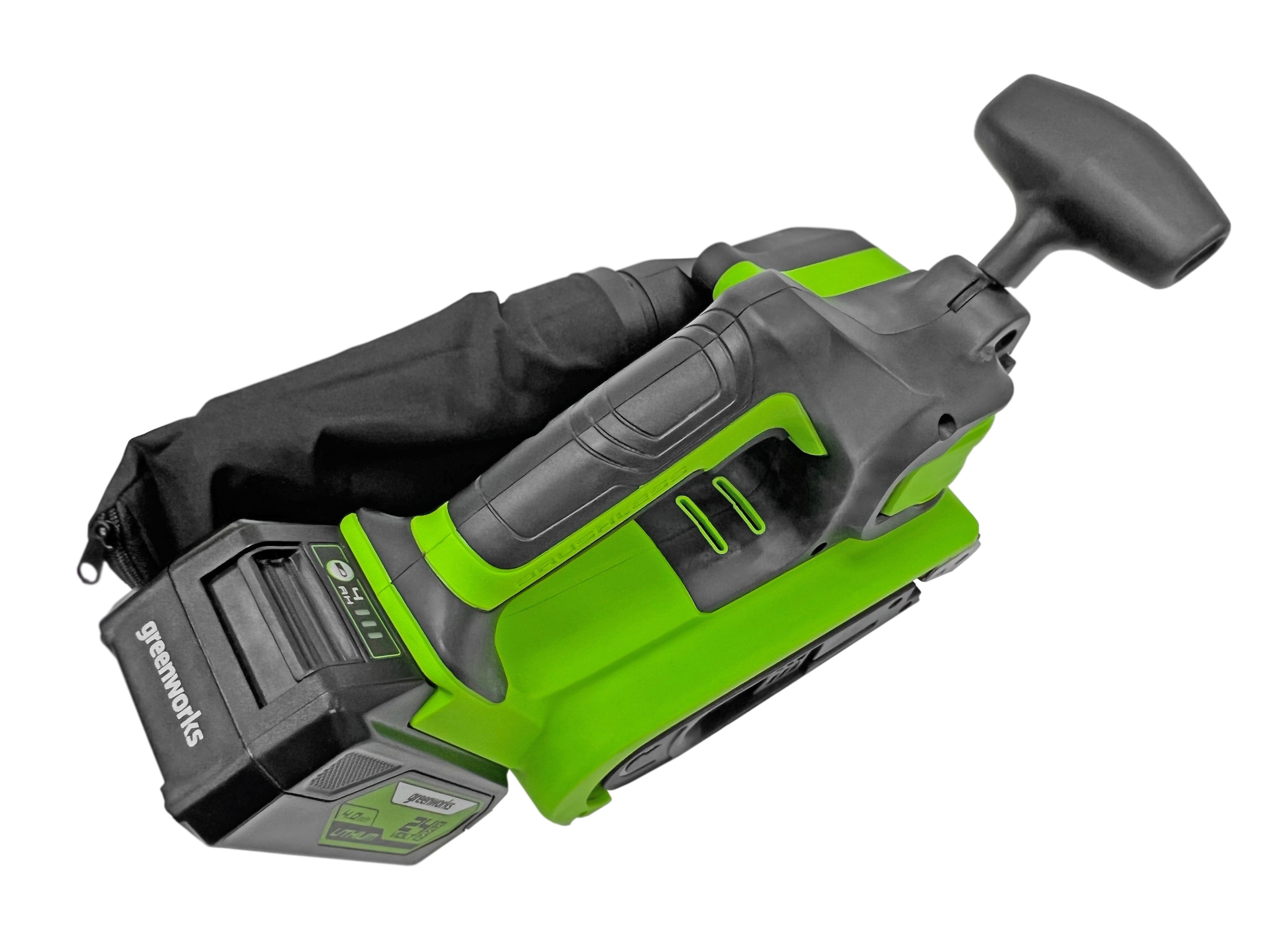 Ленточная шлифовальная машина аккумуляторная Greenworks 24V G24BS 3100607, бесщеточная, без АКБ и ЗУ