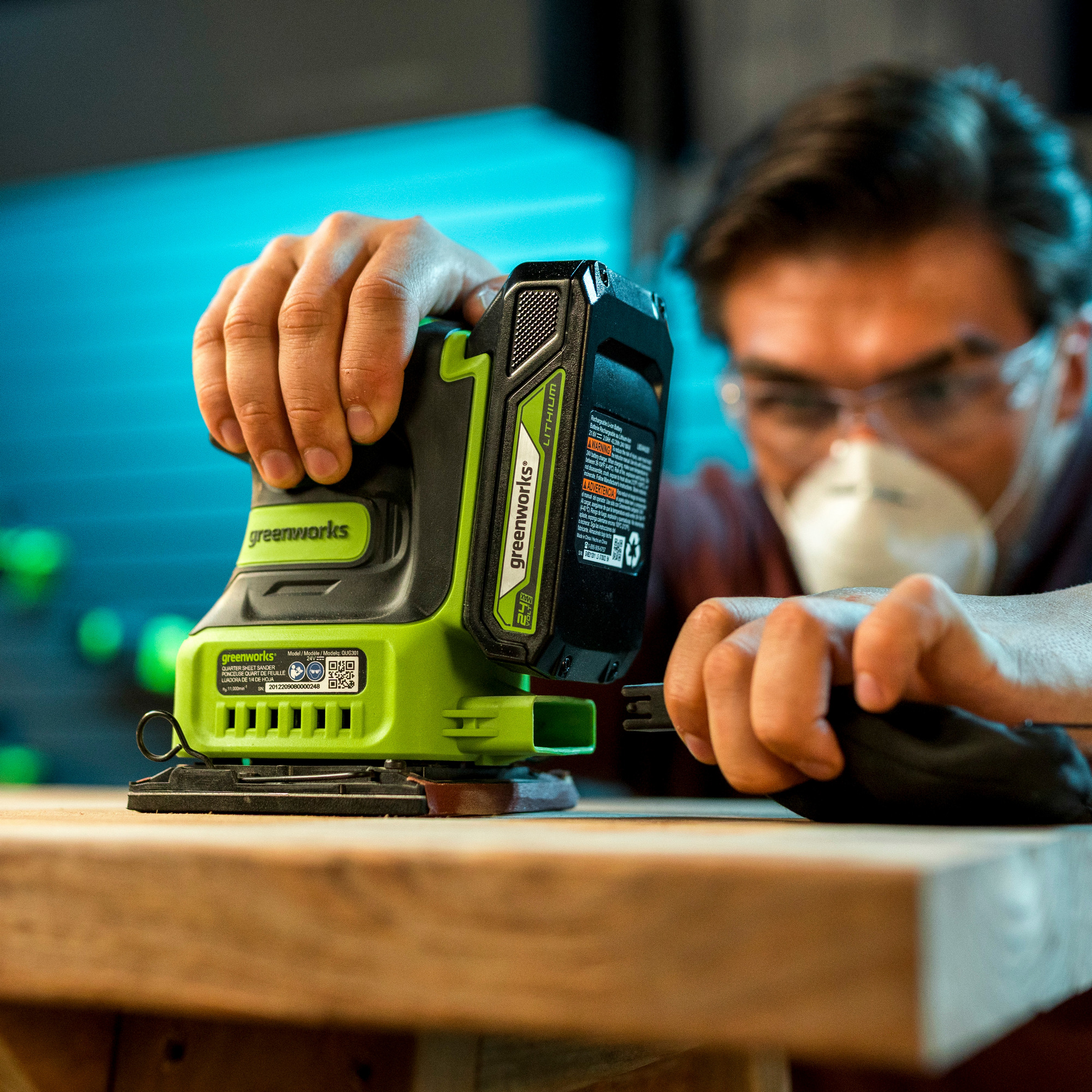 Плоскошлифовальная машина аккумуляторная Greenworks 24V G24SS14 3100507, без АКБ и ЗУ
