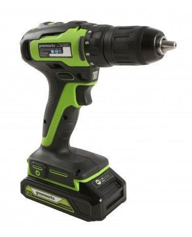 Дрель-шуруповерт аккумуляторная Greenworks 24V GD24DD35 (35 Нм), бесщеточная, без АКБ и ЗУ