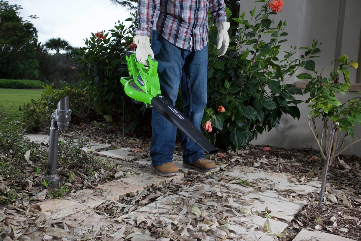 Воздуходув – садовый пылесос аккумуляторный Greenworks 40V GD40BV, бесщёточный, без АКБ и ЗУ