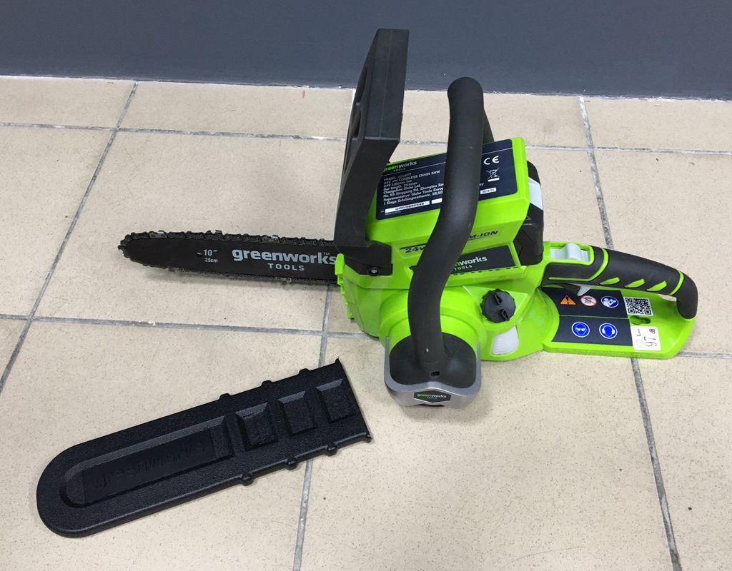 Пила аккумуляторная цепная Greenworks 25 см 24V G24CS25, без АКБ и ЗУ