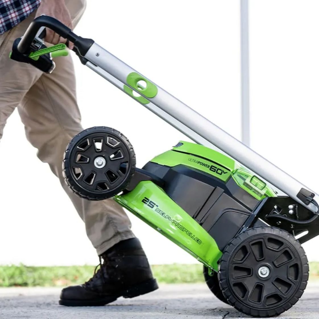 Газонокосилка аккумуляторная самоходная 61 см ТwinForсe Greenworks 60V GD60LM61 2519107, бесщеточная, без АКБ и ЗУ