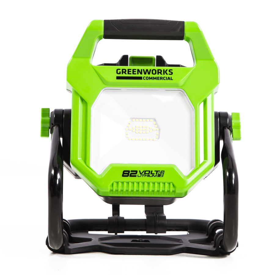 Прожектор светодиодный (2500 лм) аккумуляторный Greenworks гибрид 82V/220-240V G82WLH 3504007, без АКБ и ЗУ