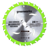 Пильный диск по дереву 165x1,6x20 мм 24T для циркулярной пилы Greenworks 24V 2955807