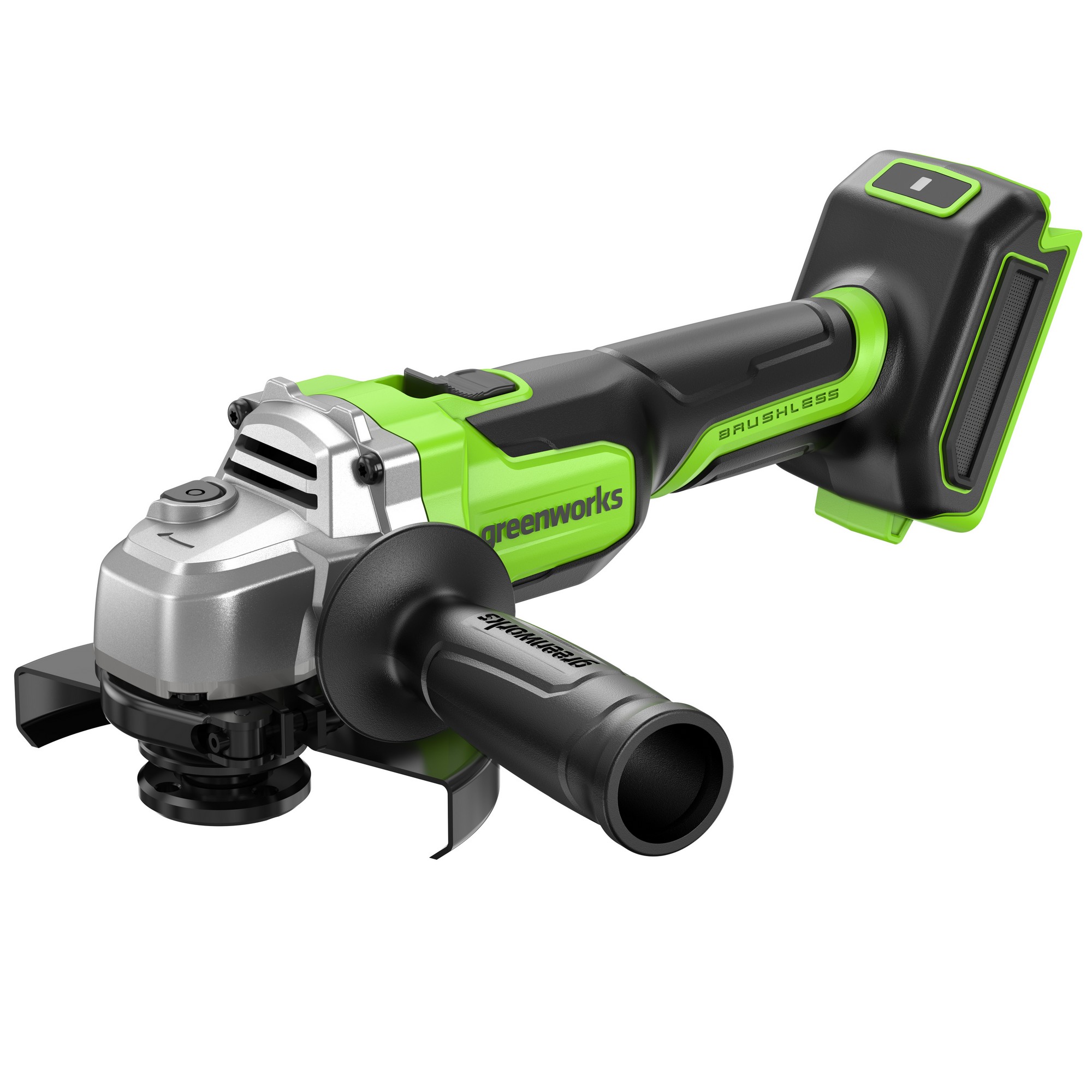 Угловая шлифмашинка (болгарка) 125 мм аккумуляторная Greenworks 24V AG5900 3201007, бесщеточная, без АКБ и ЗУ
