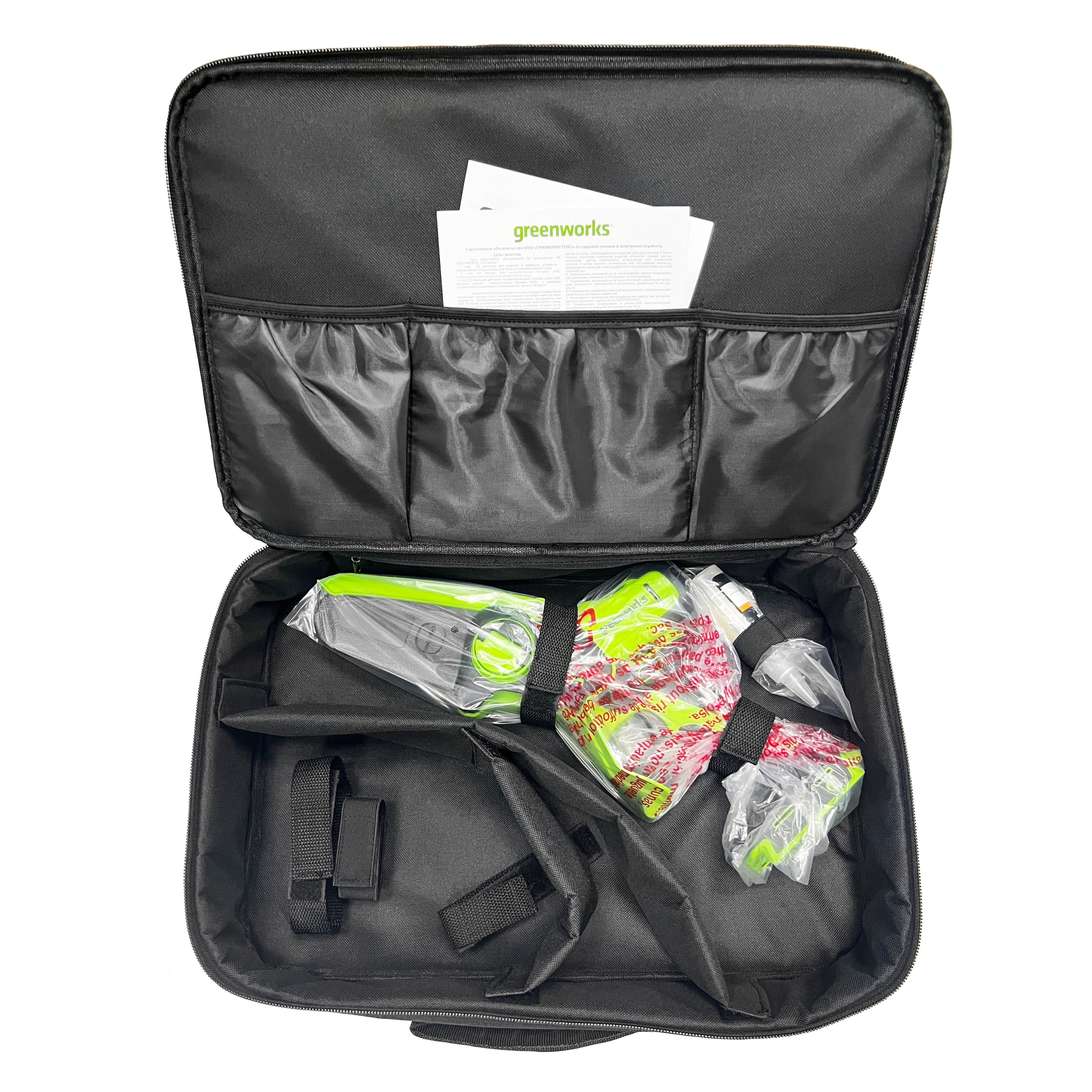 Мини-пила аккумуляторная цепная Greenworks 10 см 24V G24MCS10 2008207, без аккумулятора и зарядного устройства