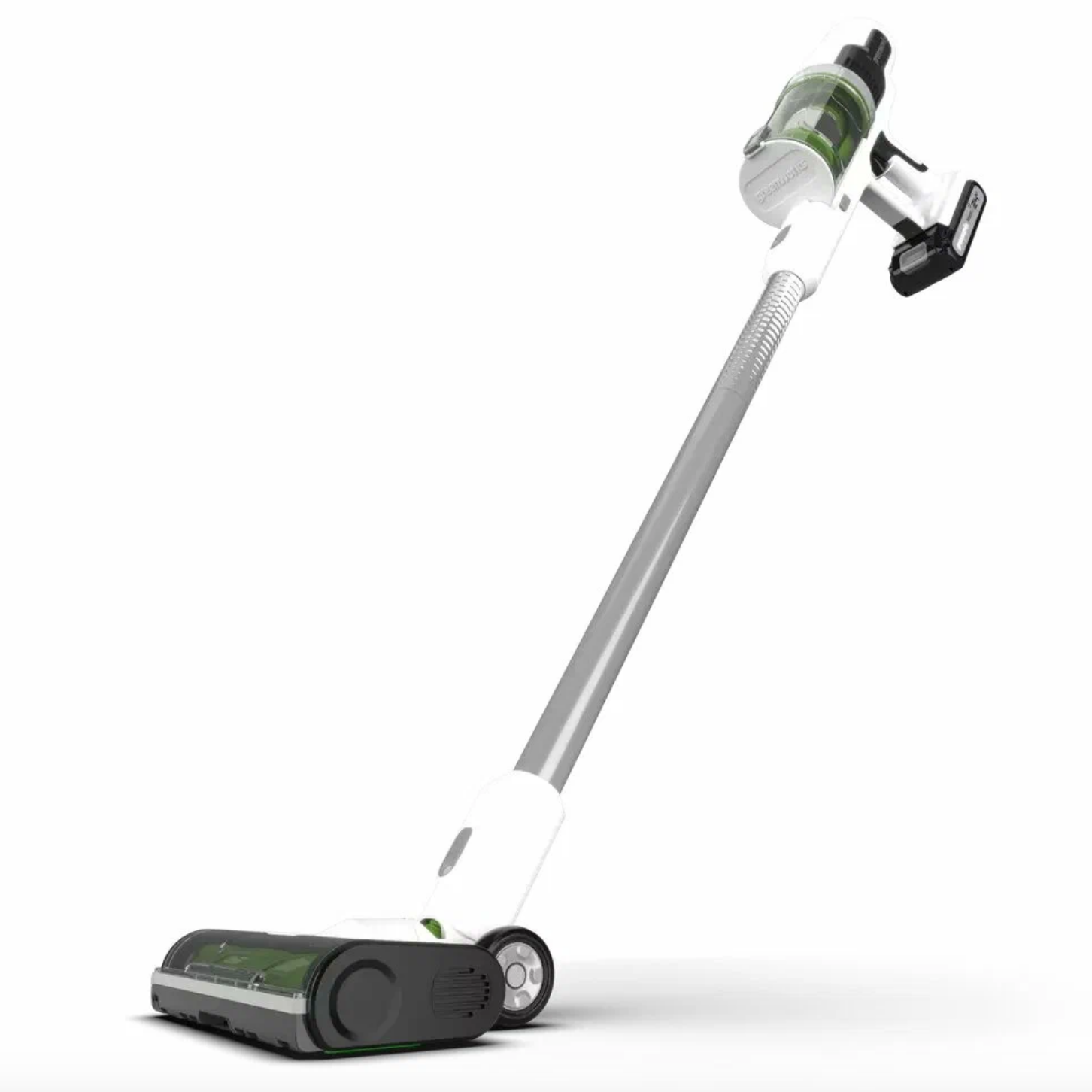 Пылесос вертикальный 500 Вт аккумуляторный Greenworks 24V G24SVK4D 4701107 на стойке, бесщёточный, с АКБ на 4 А*ч и ЗУ