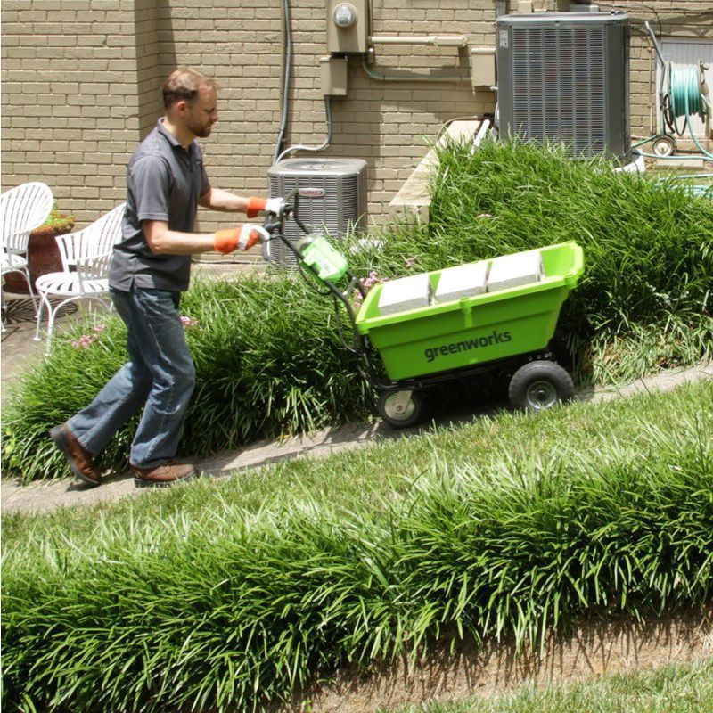 Садовая тележка самоходная Greenworks 106 л 40V G40GC, без АКБ и ЗУ