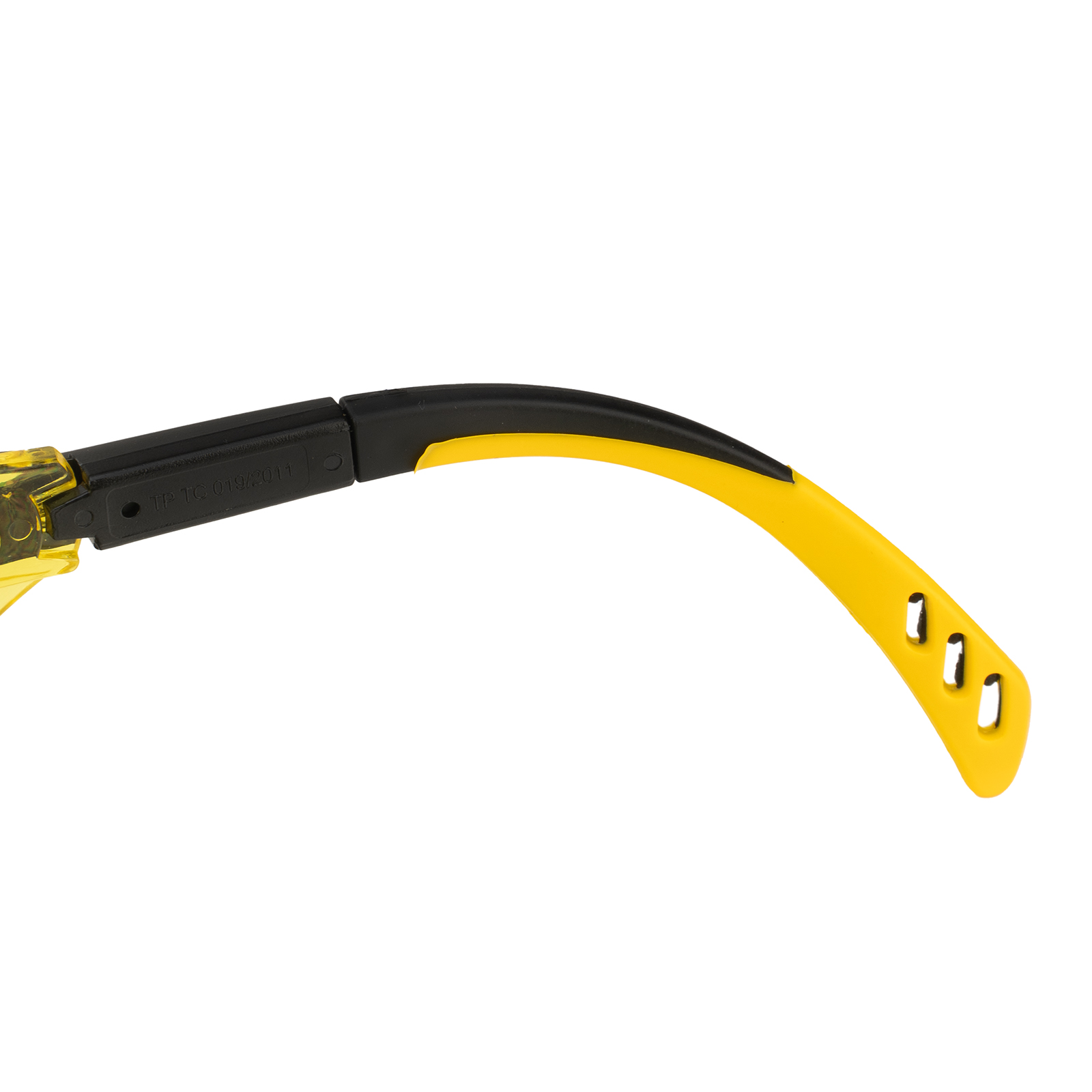 Очки защитные открытые, поликарбонатные, увеличенная жёлтая линза, регулируемые дужки