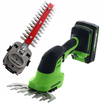 Садовые ножницы-кусторез аккумуляторные Greenworks 24В G24SHT 1600607, без АКБ и ЗУ