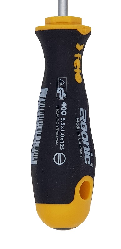Отвёртка серия 400 Ergonic, SL5,5х1,0х125 FELO 400 554 10
