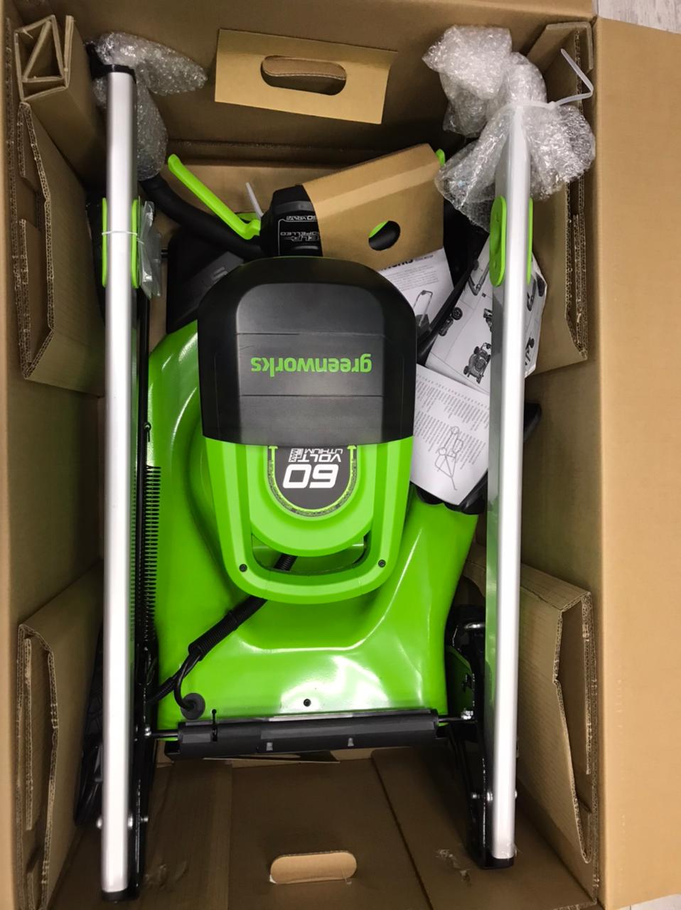 Газонокосилка самоходная, аккумуляторная 51 см Greenworks  60V GD60LM51SP 2514307, бесщеточная, без АКБ и ЗУ