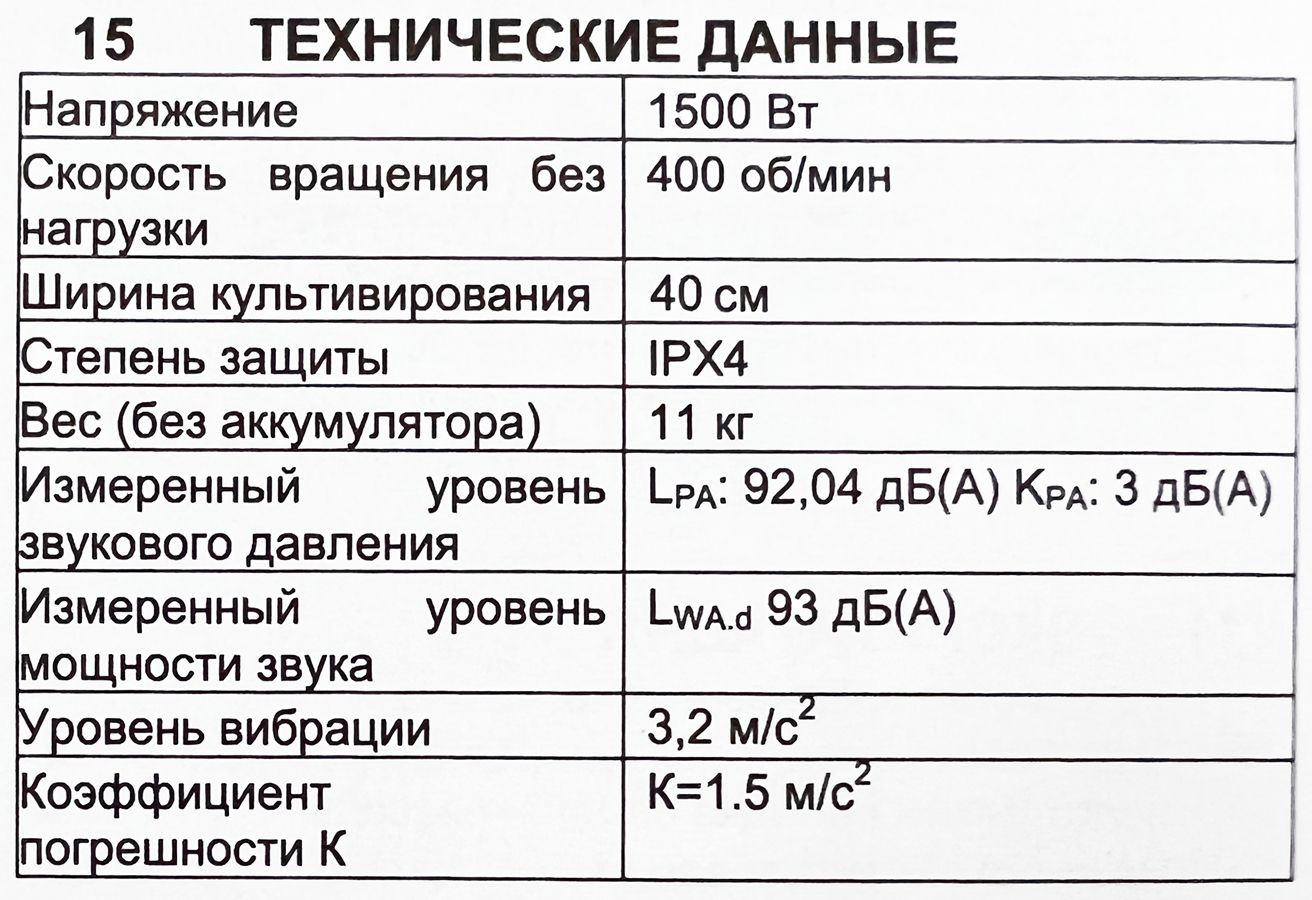 Культиватор электрический 40 см Greenworks 1500W GTL1520 2801207