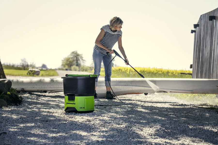 Мойка высокого давления аккумуляторная Greenworks GDC40 40V, 70 бар, 300 л/час, без АКБ и ЗУ