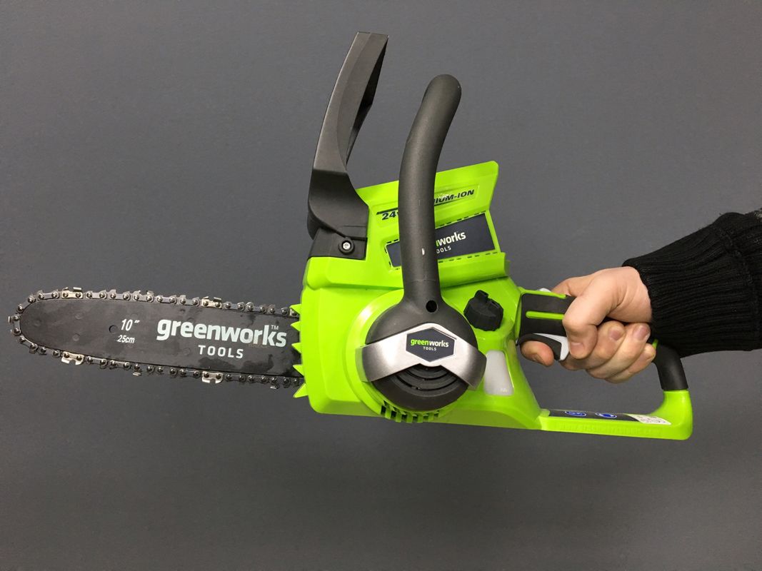 Пила аккумуляторная цепная Greenworks 25 см 24V G24CS25, без АКБ и ЗУ