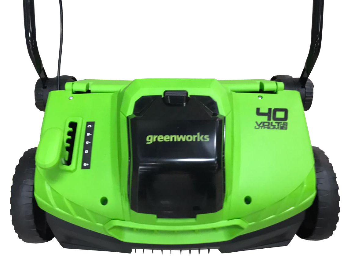 Аэратор-скарификатор 36 см аккумуляторный Greenworks 40V, бесщёточный, без АКБ и ЗУ
