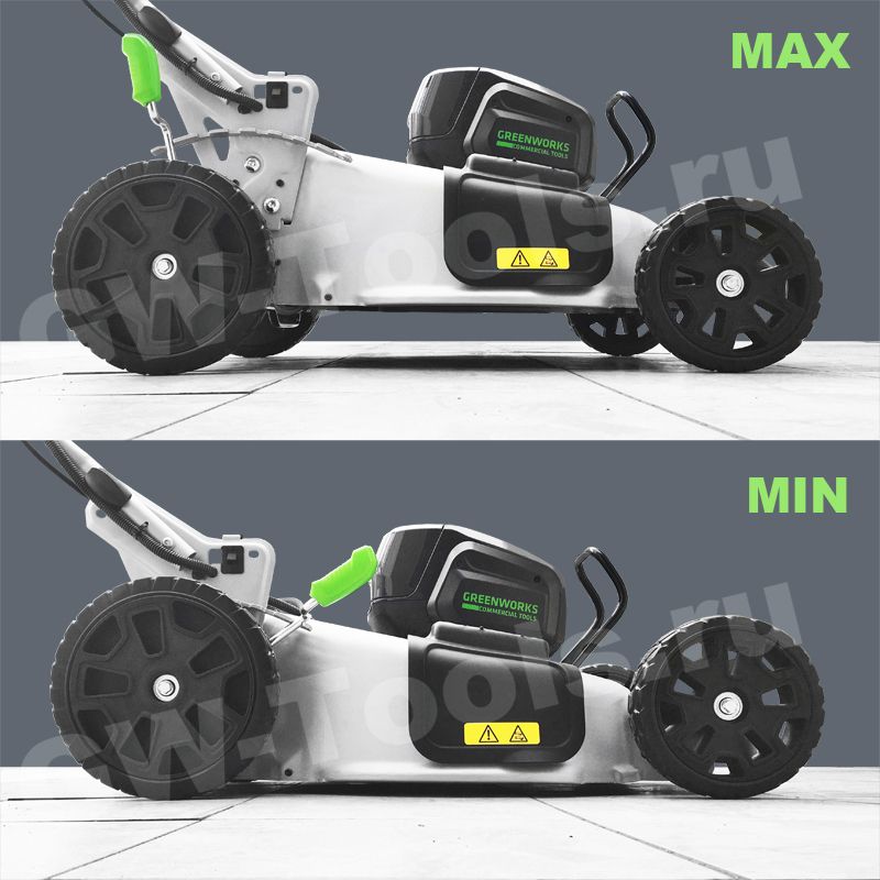 Газонокосилка аккумуляторная самоходная Greenworks 46 см 82V GD82LM46SP, бесщёточная, без АКБ и ЗУ