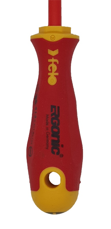 Отвёртка ERGONIC диэлектр., серия 413, SL 4,5х1,0х125 FELO 413 045 90