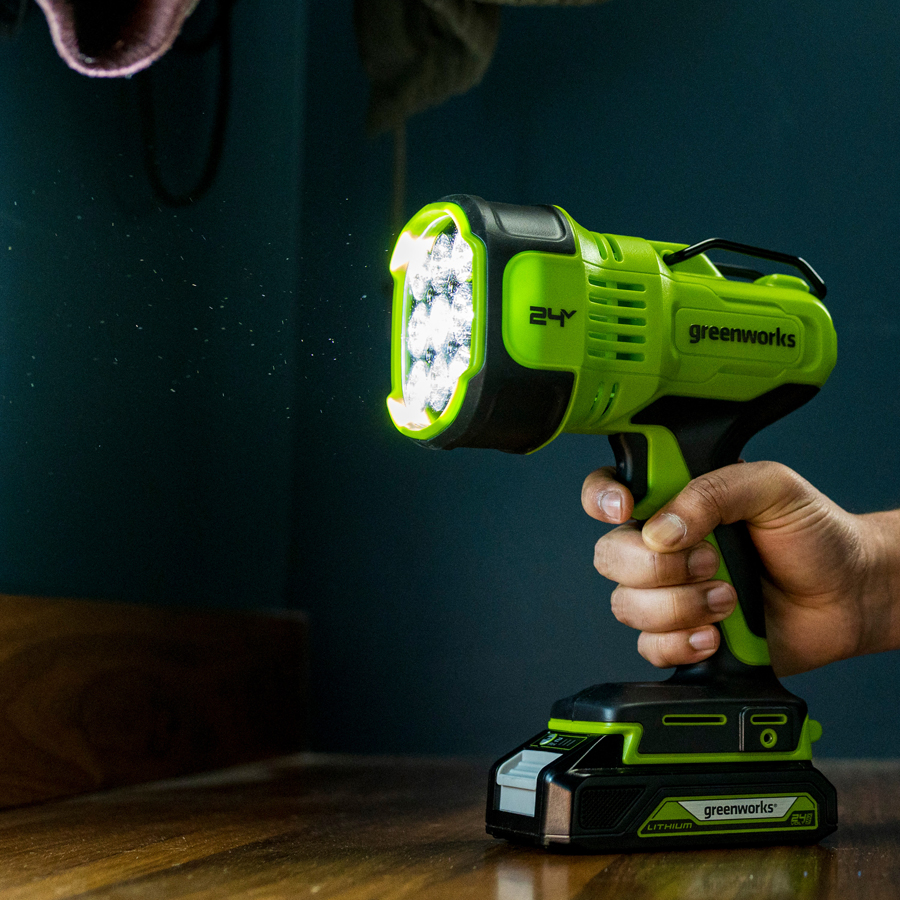 Фонарь-прожектор светодиодный (3000 лм) аккумуляторный Greenworks 24V G24SL 3401207, без АКБ и ЗУ