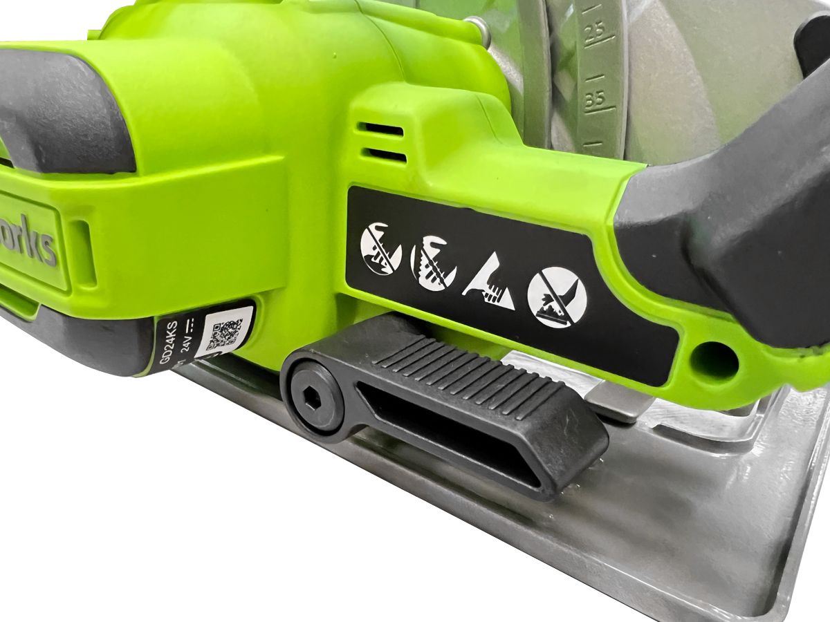 Пила циркулярная аккумуляторная Greenworks 24V GD24CS 1500907, бесщеточная, без АКБ и ЗУ