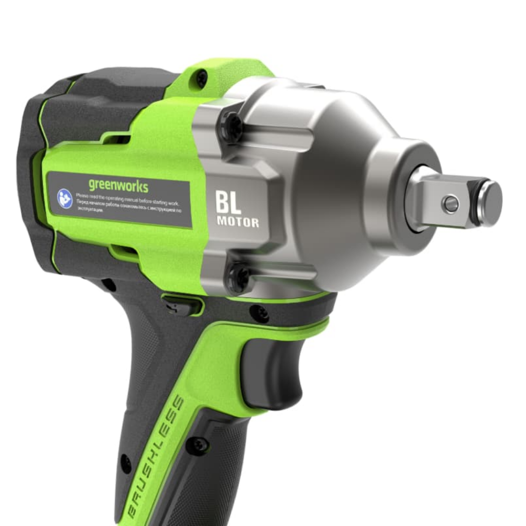 Гайковёрт ударный аккумуляторный Greenworks 24V 500Нм IW5500 3805007, бесщёточный, без АКБ и ЗУ