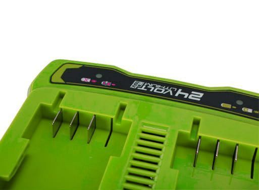 Зарядное устройство двойное Greenworks 24V G24X2UC2 2931907 (с двумя слотами)
