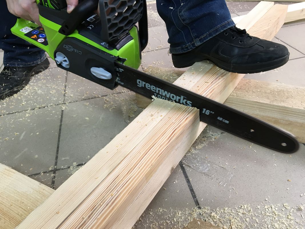 Пила аккумуляторная цепная Greenworks 40 см 40V GD40CS40, бесщёточная, без АКБ и ЗУ