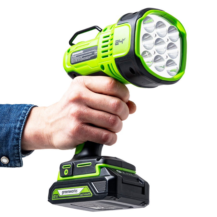 Фонарь-прожектор светодиодный (3000 лм) аккумуляторный Greenworks 24V G24SL 3401207, без АКБ и ЗУ