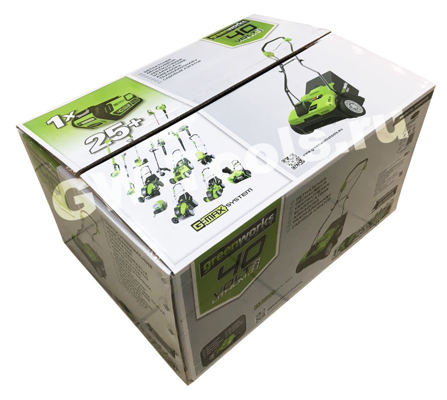 Аэратор-вертикуттер аккумуляторный 35 см Greenworks 40V, без АКБ и ЗУ