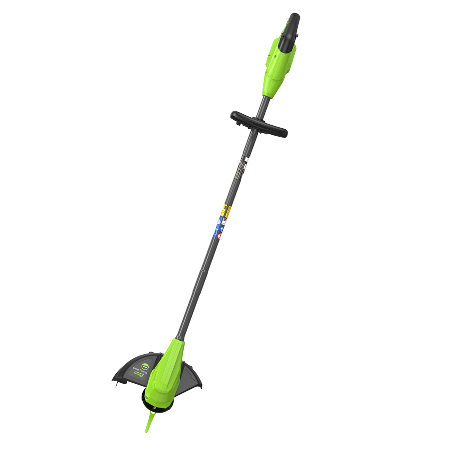 Триммер аккумуляторный Greenworks 25 см 24V G24LT251 2113307SA с пластиковым ножом, с АКБ на 2 А*ч и ЗУ
