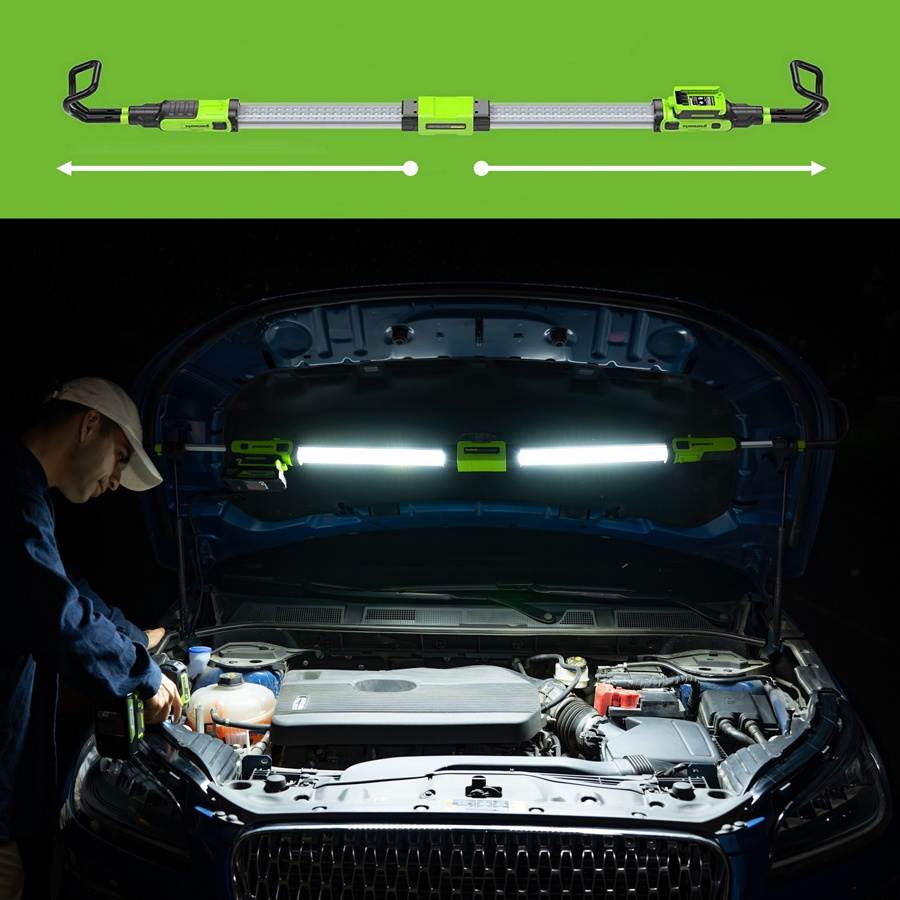 Подкапотный LED-прожектор (1200 Лм) аккумуляторный Greenworks 24V G24UHL 3503607, без АКБ и ЗУ