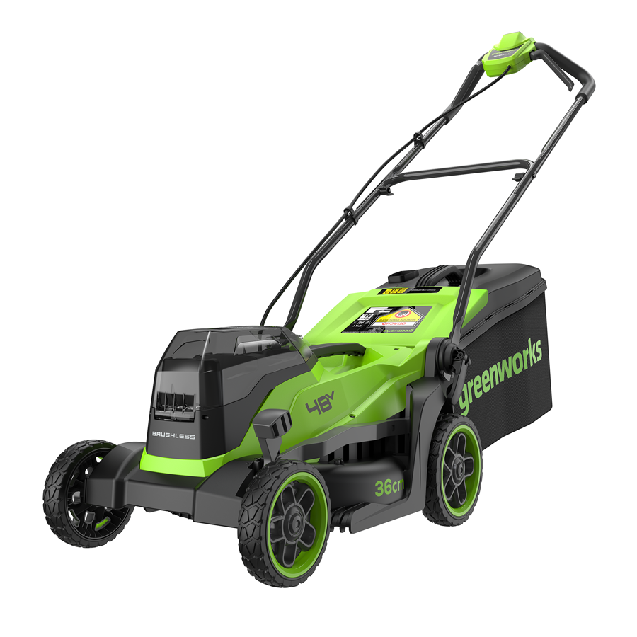 Газонокосилка аккумуляторная 36 см Greenworks 2х24V (48V) GD24X2LM361 2520707, бесщеточная, без АКБ и ЗУ