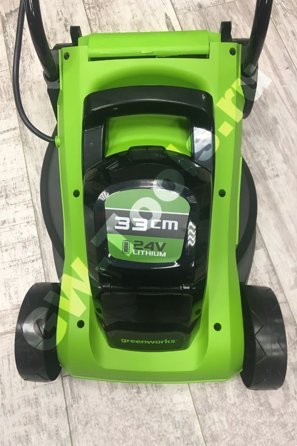 Газонокосилка аккумуляторная Greenworks 32 см 24V G24LM32K2 2509607, с АКБ на 2 А*ч и ЗУ-слайдер 0,5А