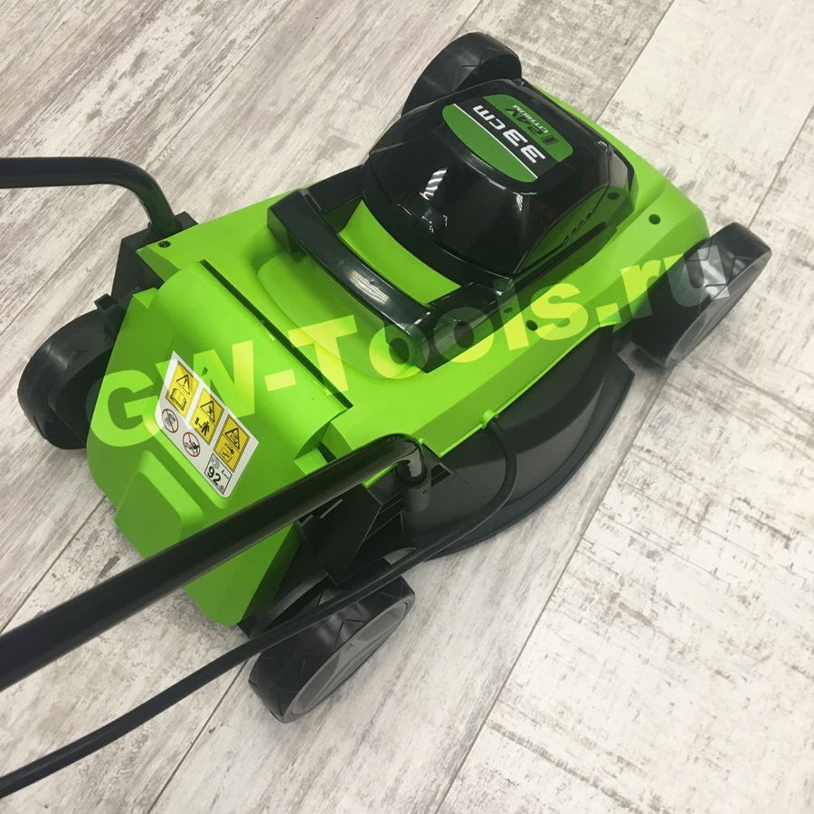 Газонокосилка аккумуляторная Greenworks 32 см 24V G24LM32K2 2509607, с АКБ на 2 А*ч и ЗУ-слайдер 0,5А