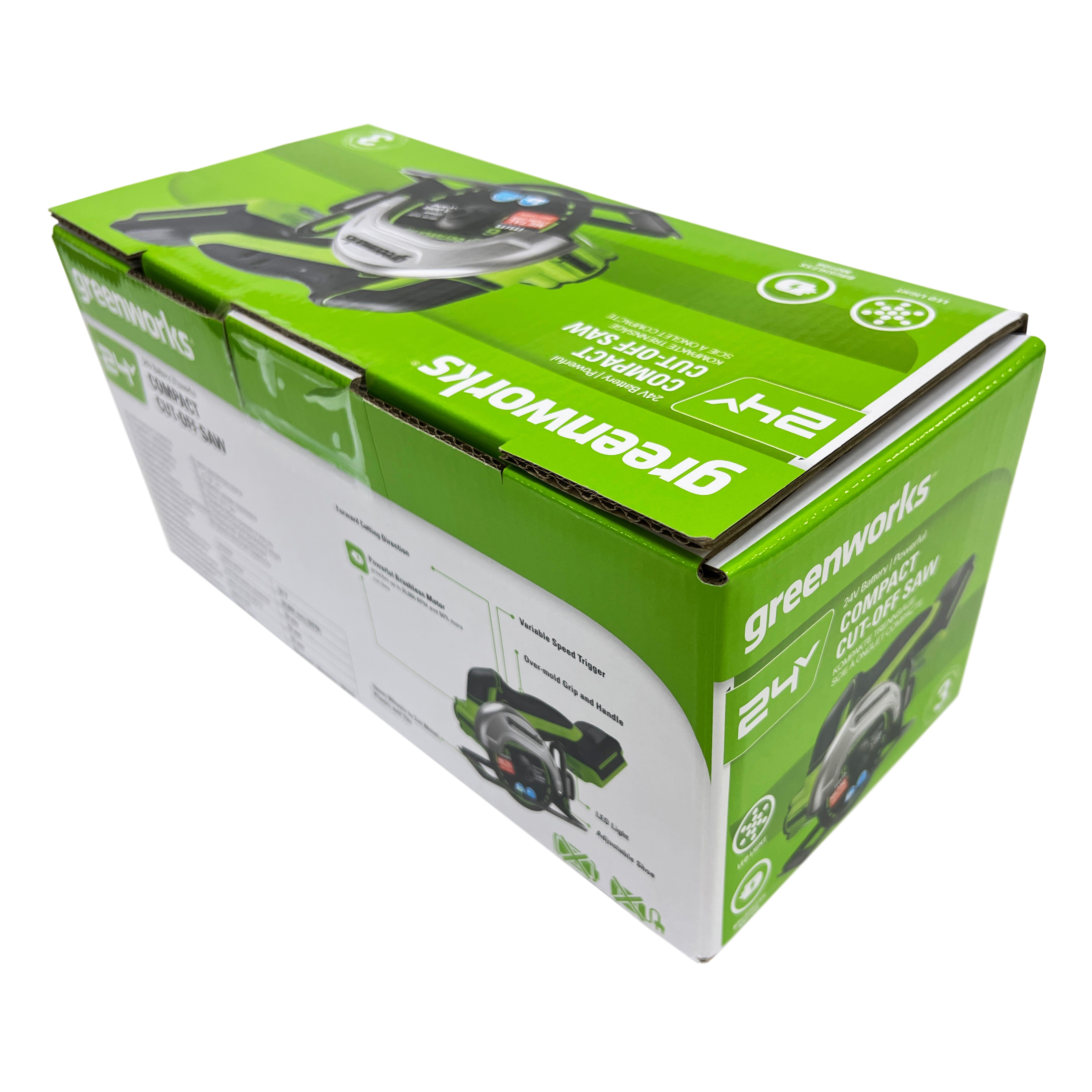 Углошлифовальная машина (болгарка) 76 мм аккумуляторная Greenworks 24V GD24UCS 3402007, бесщеточная, без АКБ и ЗУ