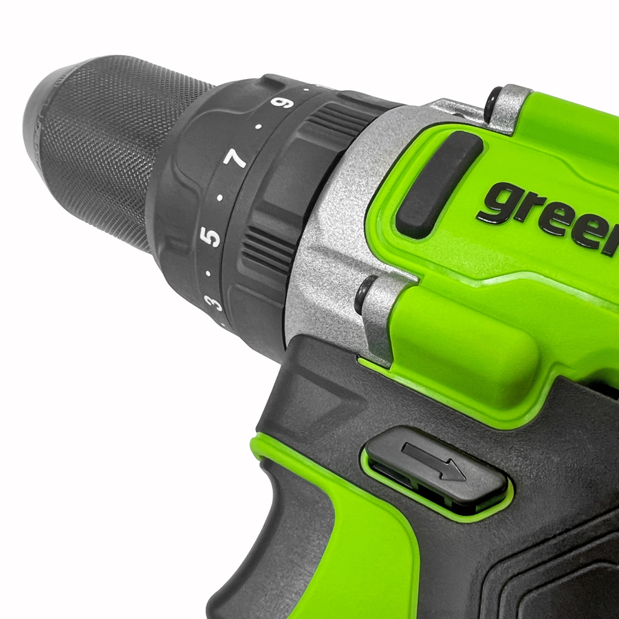 Дрель-шуруповерт ударная аккумуляторная Greenworks 24V GD24DD140 (140 Нм) 3707607, бесщёточная, без АКБ и ЗУ