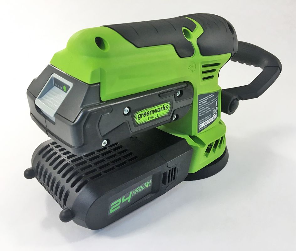 Шлифмашинка эксцентриковая аккумуляторная Greenworks 24V G24ROS, без АКБ и ЗУ
