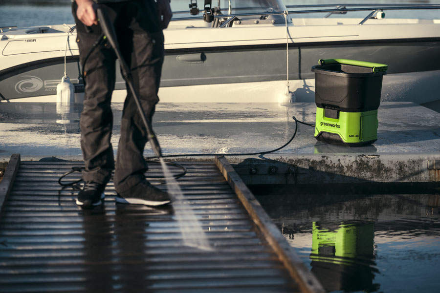 Мойка высокого давления аккумуляторная Greenworks GDC40 40V, 70 бар, 300 л/час, без АКБ и ЗУ