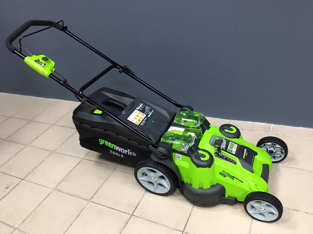 Газонокосилка аккумуляторная Greenworks 49 см 40V G40LM49DB TwinForce 2500207, без АКБ и ЗУ