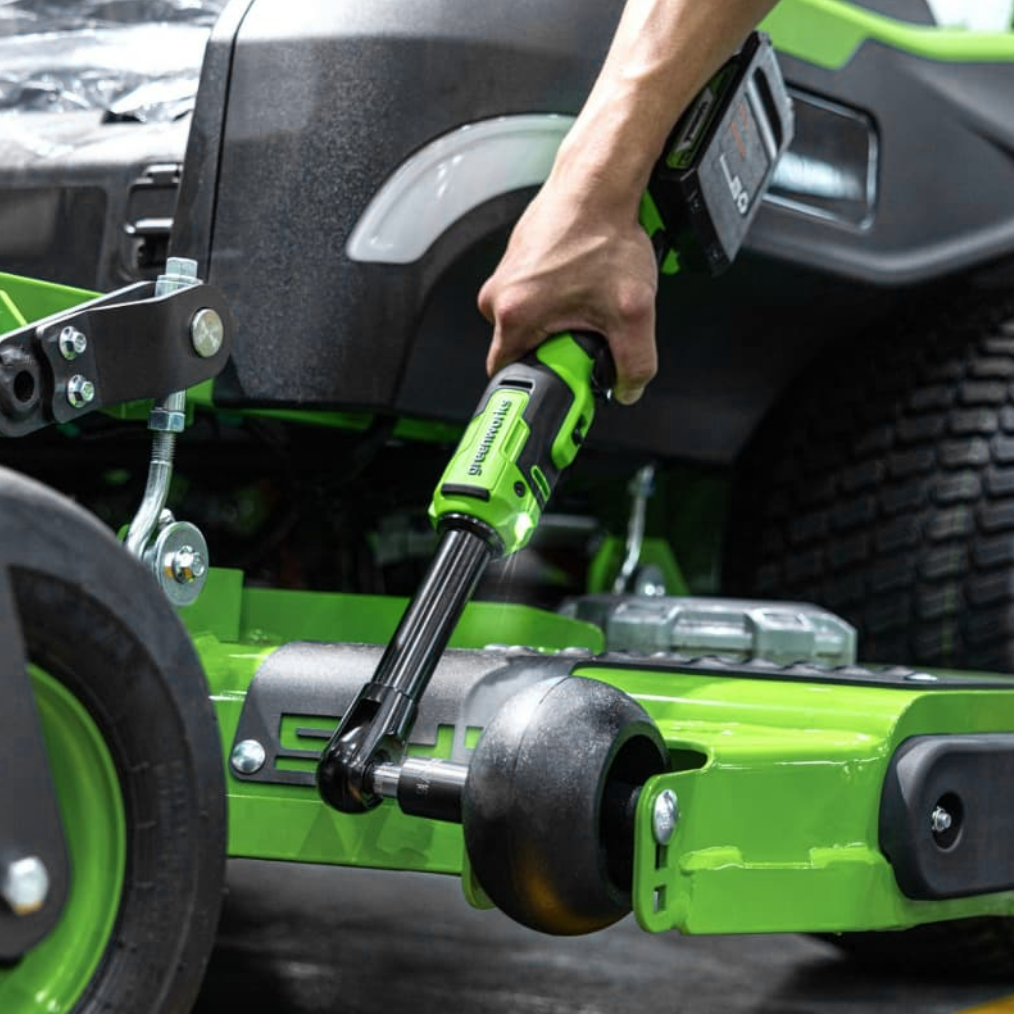 Гайковёрт-трещотка удлиненная, редуктор 170 мм, аккумуляторная Greenworks 24V GD24RWX 3804207, бесщеточная, без АКБ и ЗУ, в сумке